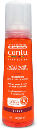 كانتو هير موس 248مل للشعر الكيرلي بالشيا - Cantu shea butter - Wave whip curling mousse, 248 ml