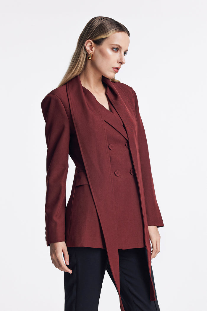 Acsah Shawl Fringe Blazer