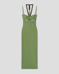 Adelaide - Beaded midi dress - Matcha