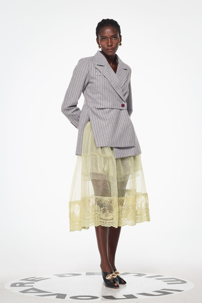 Agost Stripe Asymmetric Blazer