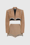 Alchemy Rhinestone Lapel Skirt Set