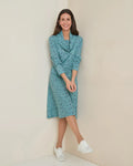 Aliyah Floral Cowl Neck Long Sleeved Dress