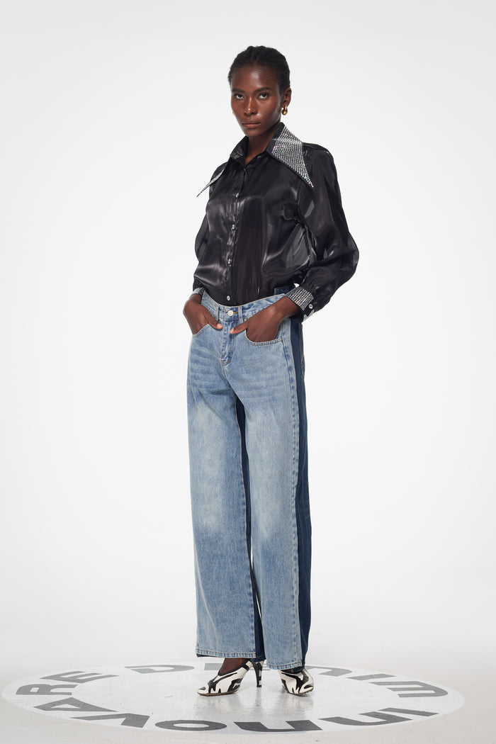 Anane Deconstruct Wide Jeans In Blue