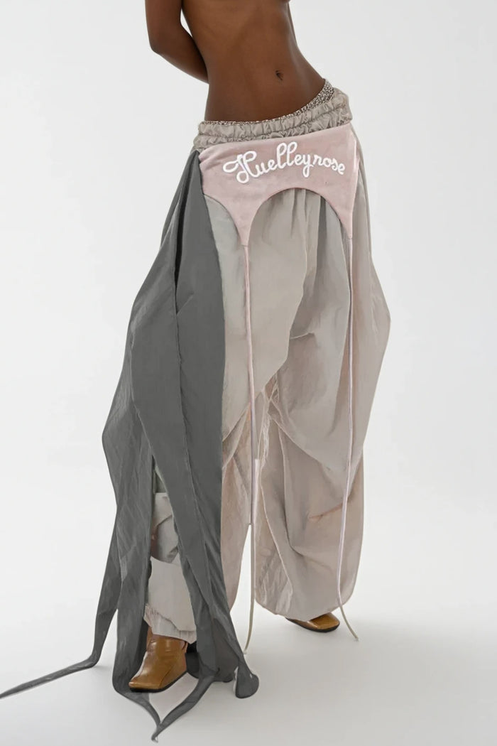 Anouk Asymmetric Deconstruct Barrel Pants In Apricot