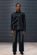 Antony Deconstruct Button Denim Jacket In Black