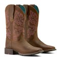 Jeffers - Ariat Women's Round Up Wide Square Toe StretchFit Boots - Sassy Brown - 6.5 - Pair