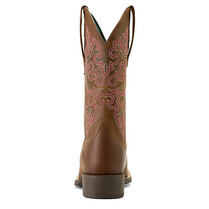 Jeffers - Ariat Women's Round Up Wide Square Toe StretchFit Boots - Sassy Brown - 6.5 - Pair