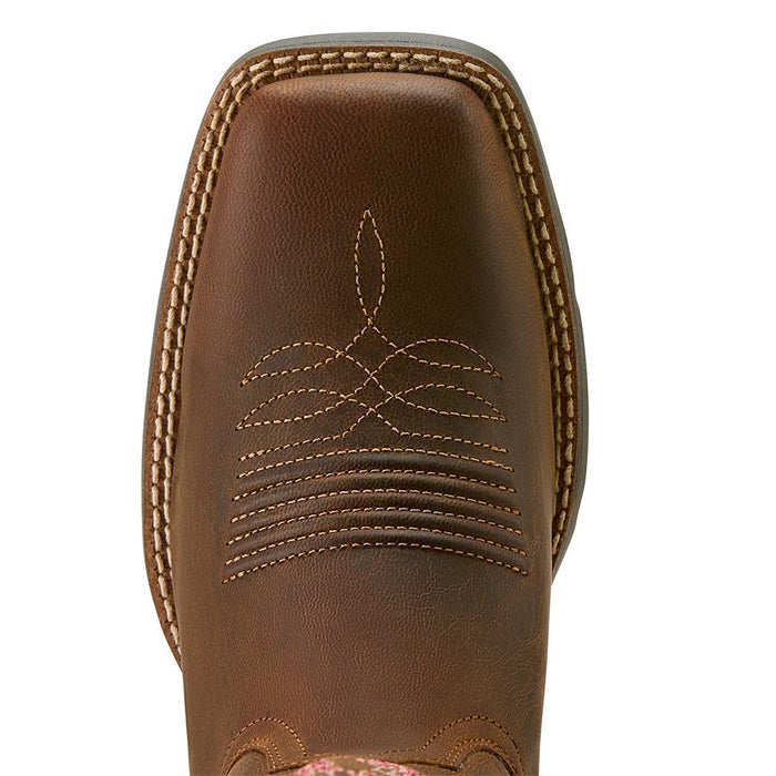 Jeffers - Ariat Women's Round Up Wide Square Toe StretchFit Boots - Sassy Brown - 6.5 - Pair