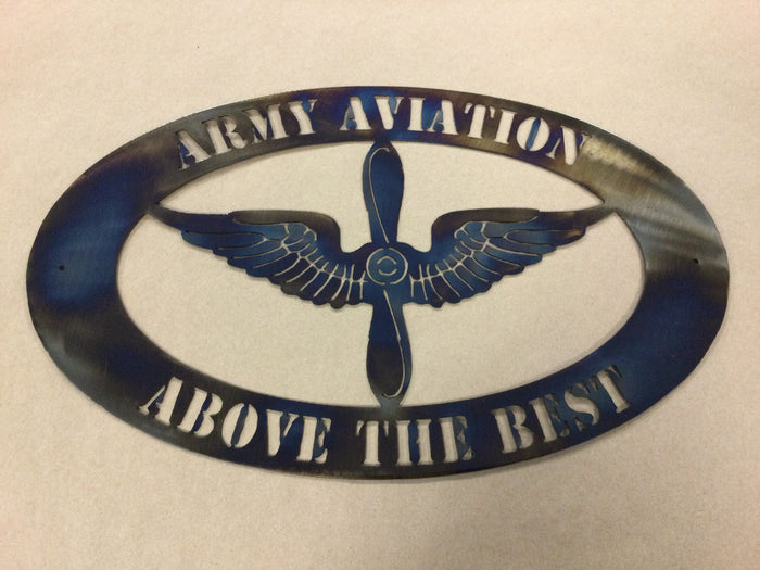 Army Aviation Branch Oval Metal - Above the Best