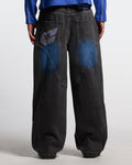 ARTWEAR JEANS GREY DENIM - grey washed denim pants, back view on male model - Cold Culture #man
