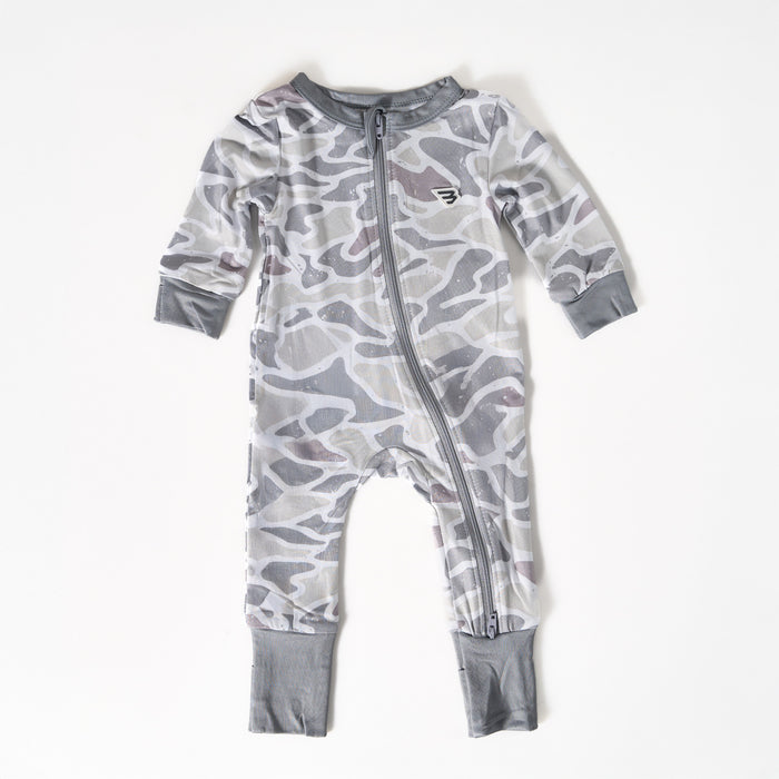 Baby Zip Up - White Camo