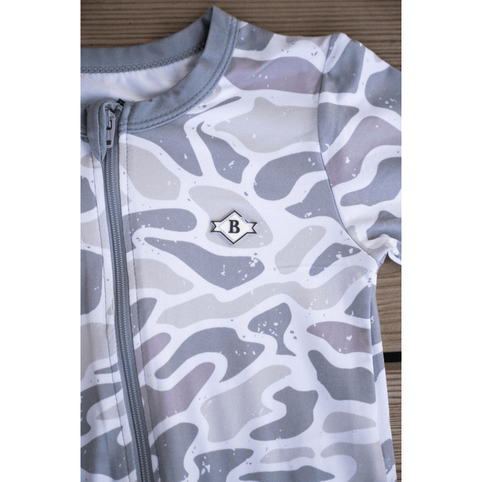 Baby Zip Up - White Camo