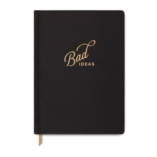 "Bad Ideas"- Black Quotes Bookcloth Book Bound