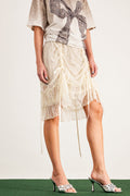 Bambi Lace Drawstring Midi Skirt