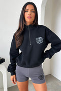Beckham Half Zip Sweater - Black