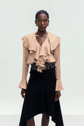 Bertha Ruffle Plunge Bodysuit