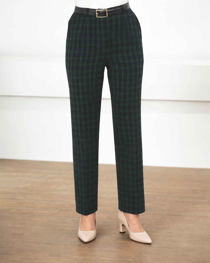 Blackwatch Double Layer Trousers - Navy/Green - Image 2 - The Classic Boutique