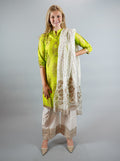 Block Printed Cotton Chartreuse Green Powder salwar Kameez