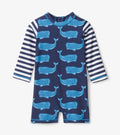 Block Whales Baby One-Piece Rashguard