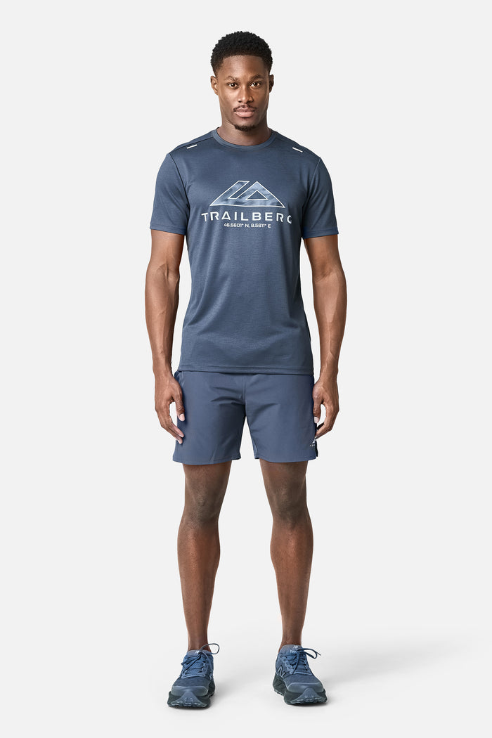 Blur Large Logo Tee - Storm Blue
