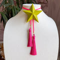 Bolo Lone Star Olive Green with Neon Pink & Fuchsia
