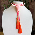 Bolo Longhorn Blush Pink with Neon Pink & Orange