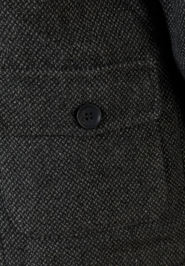 Duffle Coat, Grey Tweed, Hooded, Toggle Front - 5