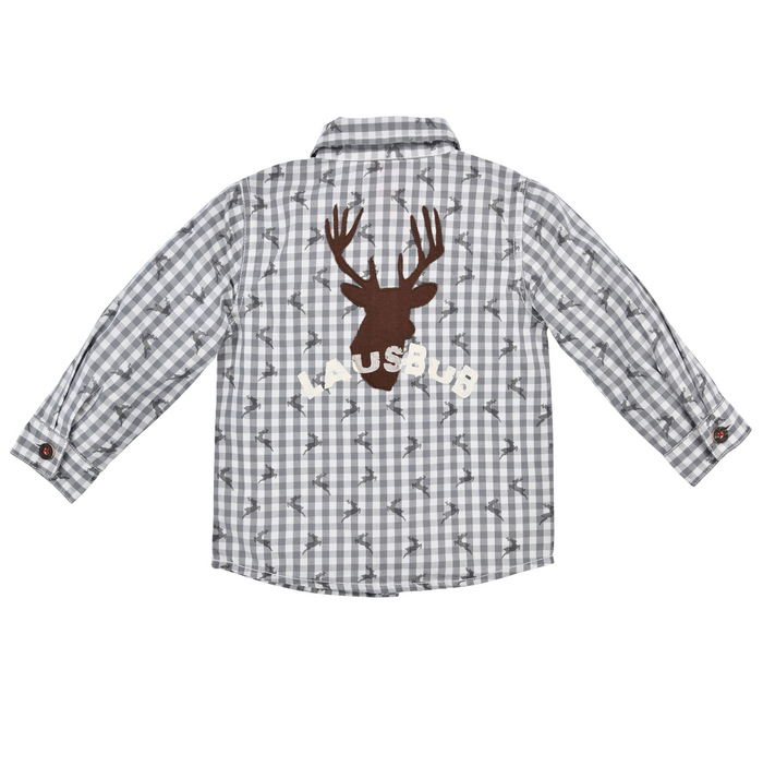 Boys Grey Long Sleeve Shirt