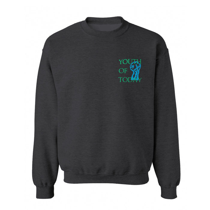 youth of today Can't Close My Eyes - Charcoal Heather Crewneck front