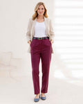 Claret Double Layer Trousers - Claret - Image 1 - The Classic Boutique
