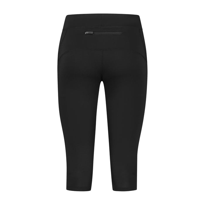 Rogelli Core driekwart hardloopbroek dames zwart achterkant.