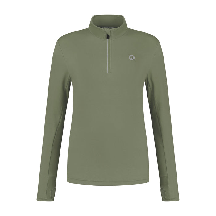 Rogelli Core hardlooptop lange mouw dames groen voorkant.