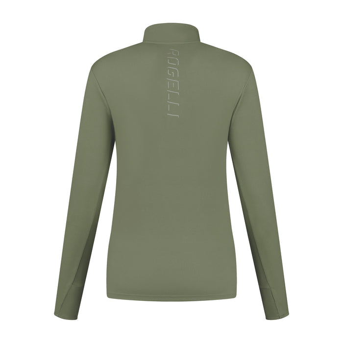 Rogelli Core hardlooptop lange mouw dames groen achterkant.