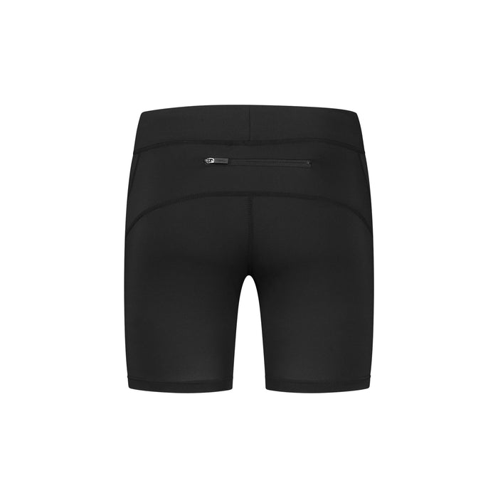 Rogelli Core korte hardloopbroek strakke pasvorm dames zwart achterkant.