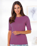 Cotton Scalloped Top - Viola - The Classic Boutique