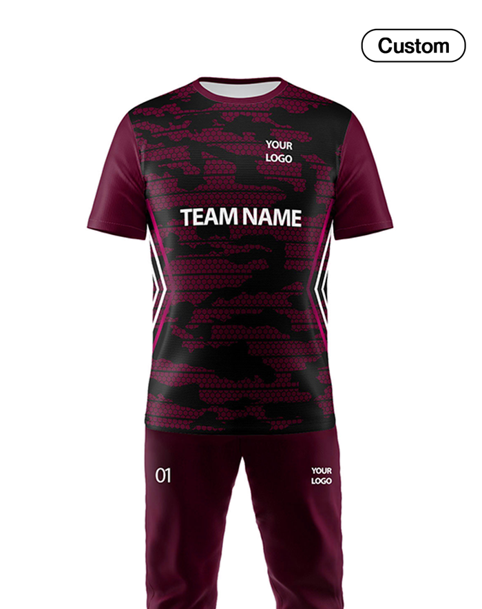 Custom Cricket Uniform - Abstract Design - Personalized Kit