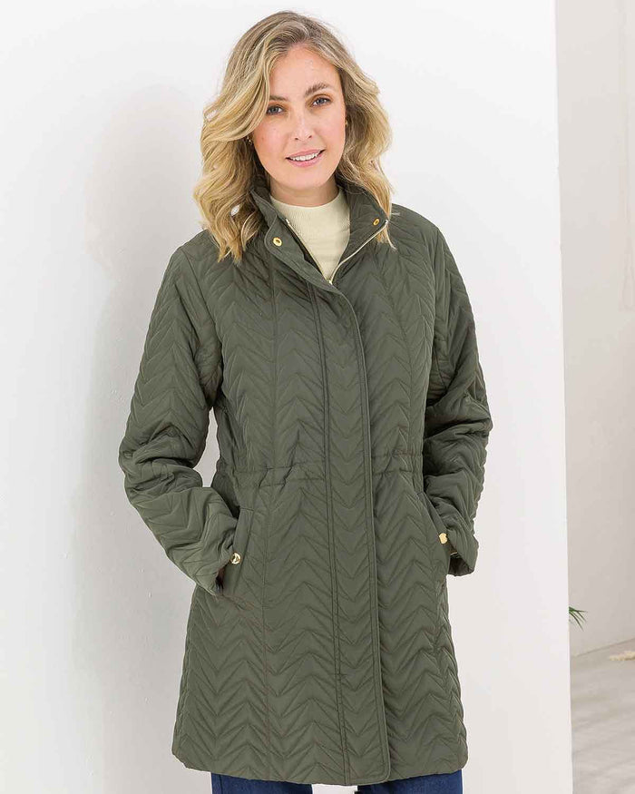 Delores Showerproof Quilted 3/4 Length Coat - Image 1 - The Classic Boutique