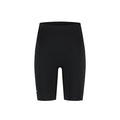 Rogelli Distance korte hardloopbroek strakke pasvorm dames zwart voorkant.