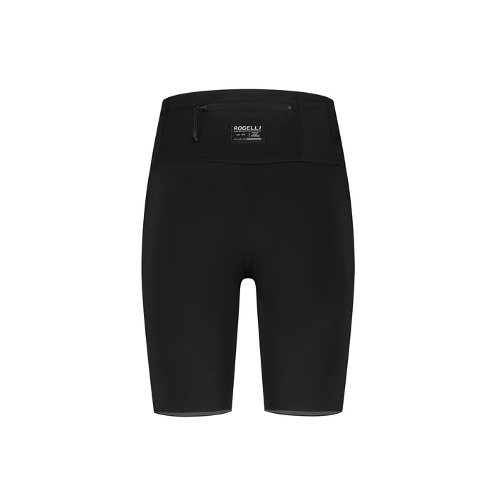 Rogelli Distance korte hardloopbroek strakke pasvorm dames zwart achterkant.
