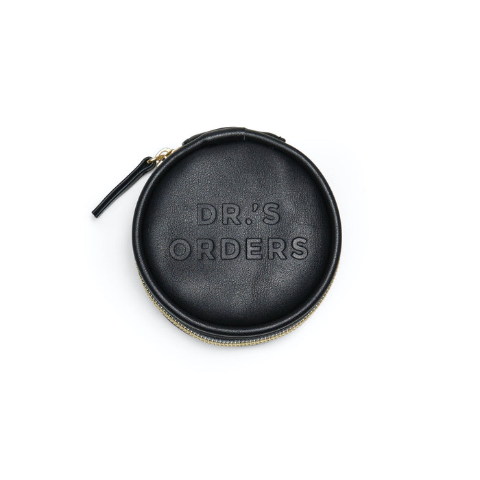 "Dr.'s Orders"- Black Leather Pill Box With Tassel
