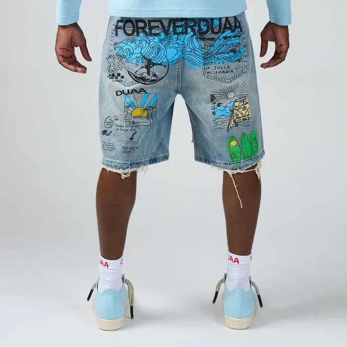 Duaa - Surf Short - Blue