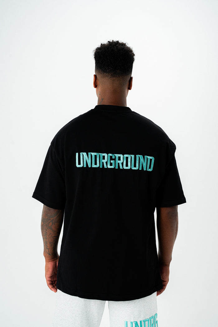 EMPIRE TEE- (BLACK/TIFFANY)