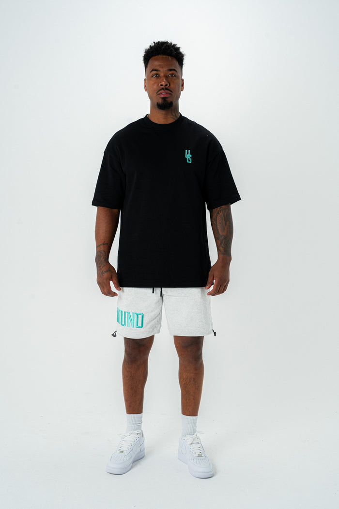 EMPIRE TEE- (BLACK/TIFFANY)