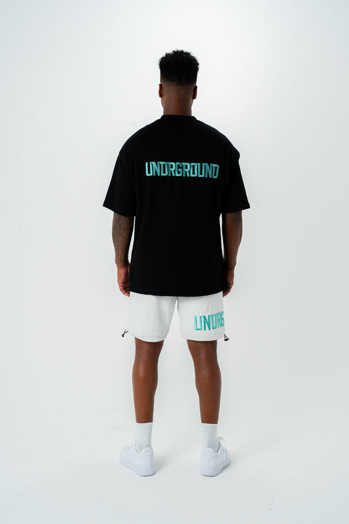 EMPIRE TEE- (BLACK/TIFFANY)
