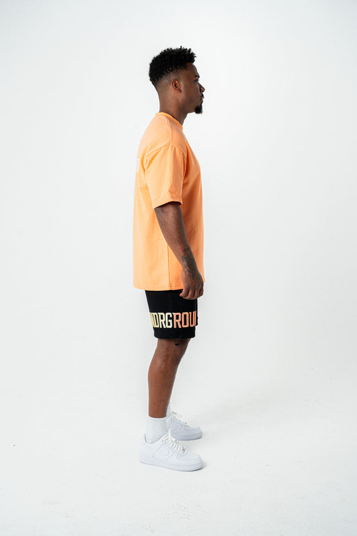 EMPIRE TEE- (ORANGE/WHITE)