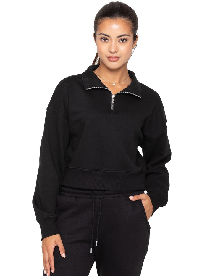 EZLFN623 Womens Funnel Neck Sweatshirt ENZO RAWDENIM