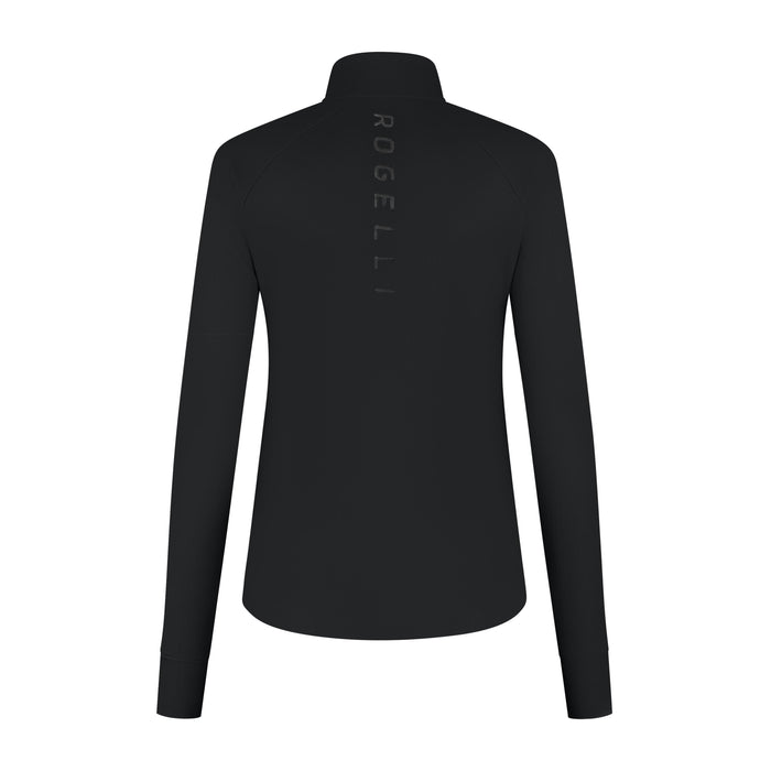 Rogelli Essential hardlooptop lange mouw dames zwart achterkant.