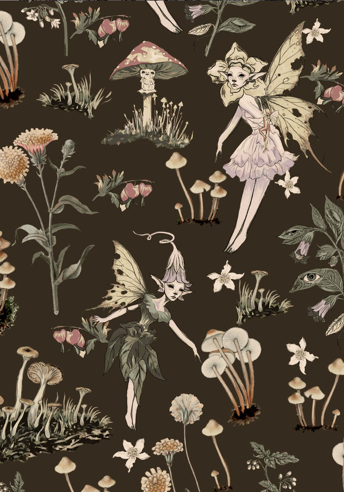 Faela Fairy Print Bias Cut Midaxi Skirt