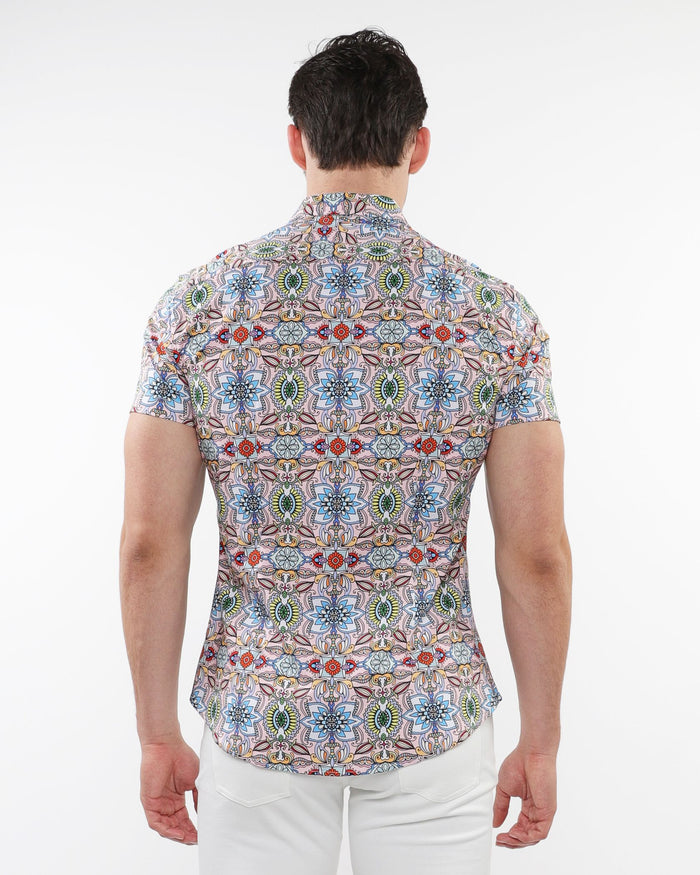 FAUNA PRINT STRETCH KNIT S/S SHIRT
