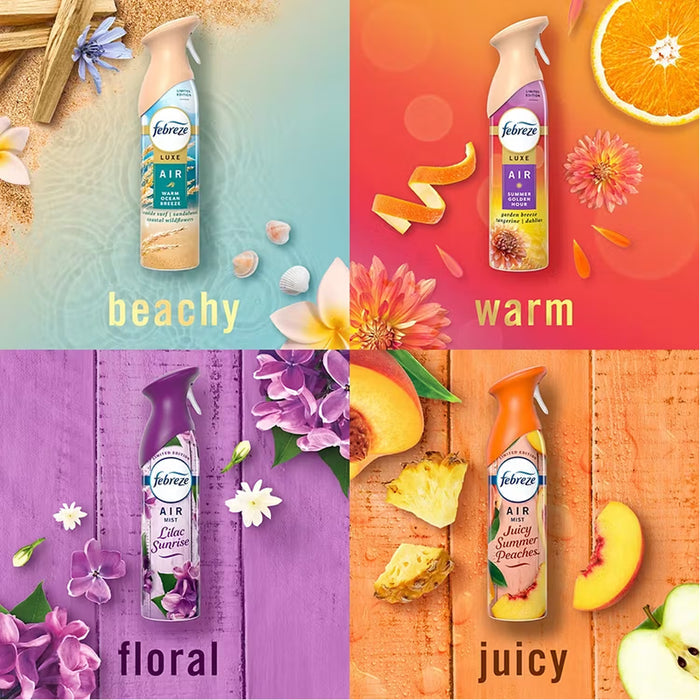 Febreze Air Freshener Spray Spring Scent Mix - 8.1 oz - 4 ct